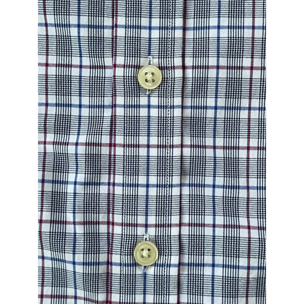 Ralph Lauren Mens Small Button Down Shirt Blue Plaid Slim Fit Performance Preppy - Picture 5 of 16